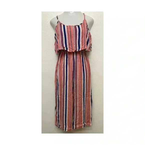 🆕Velzera Trendy Stripe Lightweight Spring Chic Vibes Midi Jumsuit🆕 - Picture 5 of 9